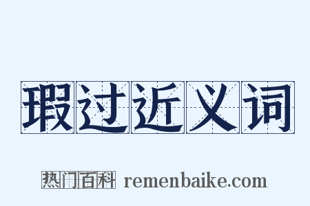 瑕过近义词是什么意思的图片